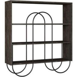 Calicosy Consola 4 estantes L123 cm - Efecto Roble Vintage