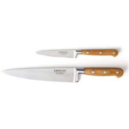 Sabatier Trompette Cuchillo de pelar y cuchillo de cocina Madera claro
