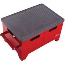 Purline Barbacoa de etanol 1.2L en acero negro y plancha de hierro