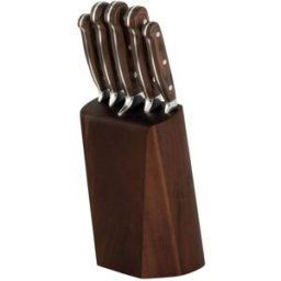 Richardson Sheffield Bloque de 5 cuchillos de cocina Mango de madera de pakka