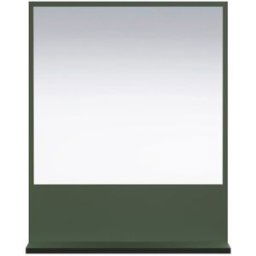 Calicosy Reloj de pared con 1 estante l60 cm - Verde y Negro