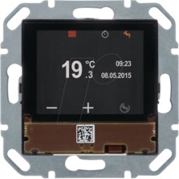 BERKER 80440100 - Controlador de temperatura KNX, con pantalla TFT, acoplador de b