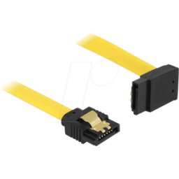 DELOCK 82804 - Cable SATA de 6 Gb/s recto hacia arriba en ángulo de 30 cm amari