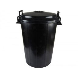 Cubo de basura con tapa negro 100 l para bolsas 85x105 cm