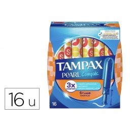 Tampon tampax pearl compak super plus caja de 16 unidades