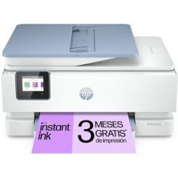 HP Impresora Multifunción Envy Inspire 7921e, WiFi, USB, color, 3 meses de impresión Instant Ink con +, doble cara. Azul / Blanco