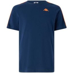 Kappa Camiseta de hombre Coen Slim 222 Banda Tee . Azul marino / Naranja S