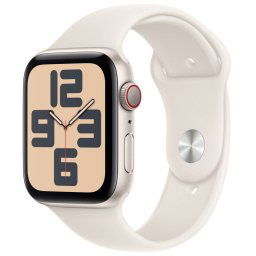 Apple Watch SE GPS + Cellular 44mm Caja de Aluminio con Correa Deportiva Blanco Estrella M/L