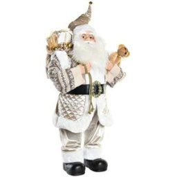 Fijalo Figura papa noel navidad poliester pvc champan 45x34x80cm