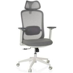 hjh OFFICE Silla de oficina profesional Tela / Tejido de malla Gris
