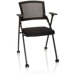 hjh OFFICE silla plegable Tela / Tejido de malla Negro
