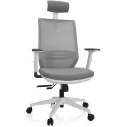 hjh OFFICE Silla de oficina profesional Tela / Tejido de malla Gris