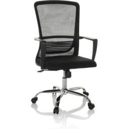 hjh OFFICE Silla Home Office Tela / Tejido de malla Negro