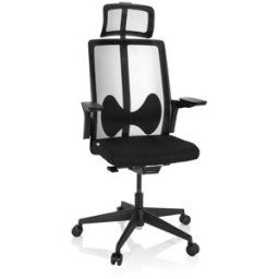 hjh OFFICE Silla de oficina profesional Tela / Tejido de malla Negro