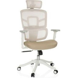 MyBuero Silla de oficina profesional Tela / Tejido de malla Beige