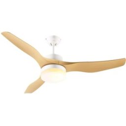 Homcom Ventilador de Techo 132x132x40 cm Madera Natural