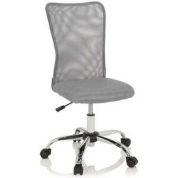 hjh OFFICE Silla giratoria para niños Tejido de malla Gris
