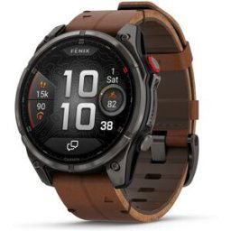 Garmin Reloj Smartwatch Fenix 8 Pro LTE 47mm Zafiro Amoled correa de piel . Titanio Negro