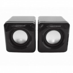 Altavoces Esperanza 2 vias cableados 6 W compactos para PC Negro