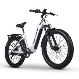 Shengmilo MX06 Bicicleta Eléctrica para Mujer 500W 26" con Batería Samsung 48V/17.5Ah 80Nm Blanca