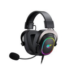 Auriculares Havit H2002P con cable USB y jack, sonido 7.1 virtual para gaming, retroiluminados negros