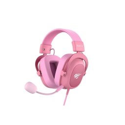Auriculares Havit 6950676215465 con cable Jack 3,5 mm Gaming Micrófono Boom Rosa