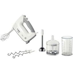 Batidora Bosch MFQ36480 Gris Blanco 450W 5 velocidades Turbo Varillas Ganchos