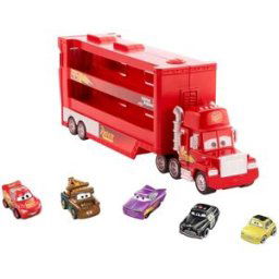 Mattel Bundle Camión + 5 coches de juguete Mini Mack Cars .