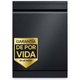 LG Lavavajillas 14 servicios QuadWashTM Steam con lavado a vapor y tercera bandeja - DF375HMS. Acero negro grafito
