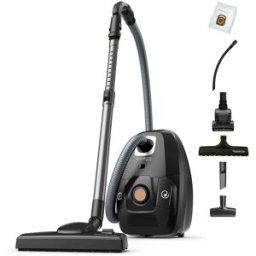 Rowenta Aspiradora con bolsa Green Force Effitech® RO618 bajo consumo y filtración HEPA. Negro