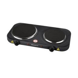 Cocina eléctrica Melchioni Cook 2 negra 2 placas fundición 1500 W portátil