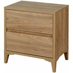 ID Kids Mesita de noche de 2 cajones nogal