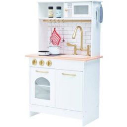 Teamson Cocina de madera para niños 95.3 cm, blanco/marrón