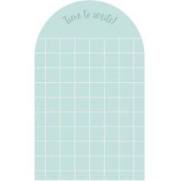 Decochic Pizarra adhesiva magnética arco cuadros menta 60x98cm