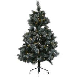 Fijalo Arbol navidad led pvc nevado verde 100x100x150cm