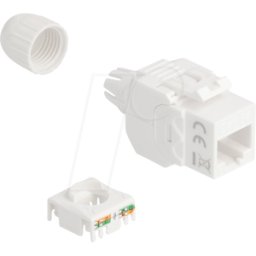 DELOCK 90721 - Módulo Keystone con conector RJ45 hembra a LSA Cat.6A UTP 180° s