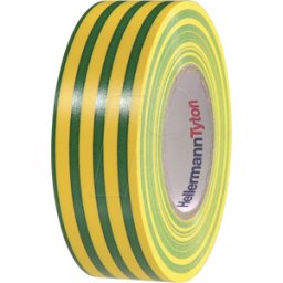 HELLERMANNTYTON HT 710-00157 - Cinta aislante de PVC multiusos 19mm x 20m verde/amarillo