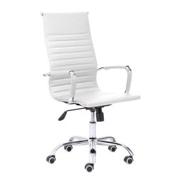 Adec Letter Silla de Oficina Simiel Piel Blanca