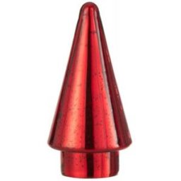 J-line Árbol de Navidad decorativo con luces LED de vidrio rojo de 9x9x19 cm
