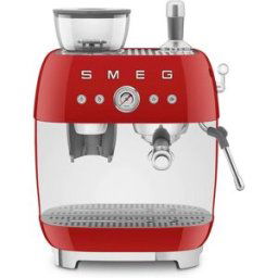SMEG Cafetera espresso manual EGF03RDEU con doble Thermoblock. Rojo