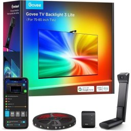 Luz de pared inteligente Govee H6099 Wi-Fi Bluetooth Negro RGB Multi 2,4 GHz 5 m para TVs de 75-85