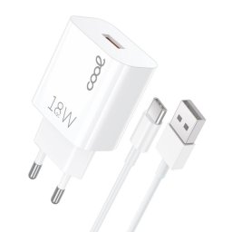 Cool Cargador de Red Universal USB Tipo-C 3A con Carga Rápida Blanco
