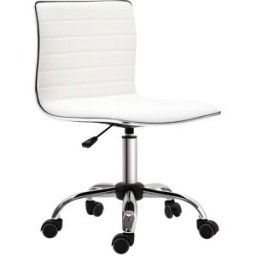 Homcom Silla de Oficina 48x52x90 cm Blanco