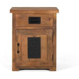 GINER Y COLOMER Mesita de noche de madera de mango con encanto natural