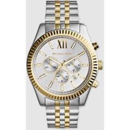 Michael Kors Reloj de hombre MK8344 cronógrafo bicolor. Plateado