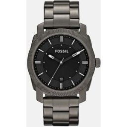 Fossil Reloj de hombre Machine FS4774 de acero gris. Negro