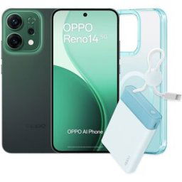 Oppo Reno 14 5G 12GB + 256GB móvil libre + Funda + Powerbank magnética 10000 mA/h. Verde 256 GB + 12 GB RAM