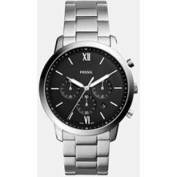 Fossil Reloj de hombre Neutra FS5384 cronógrafo de acero inoxidable. Negro