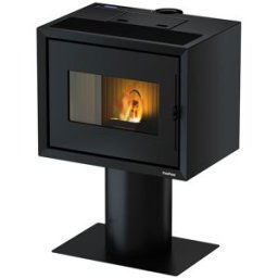 FREEPOINT Estufa Pellets Stand Airtight Wi-Fi 9,36 kW. Negro
