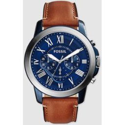 Fossil Reloj de hombre FS5151 Grant cronógrafo. Azul